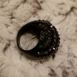 💗5/$25💗 Silver and Black Gem Bubble Ring